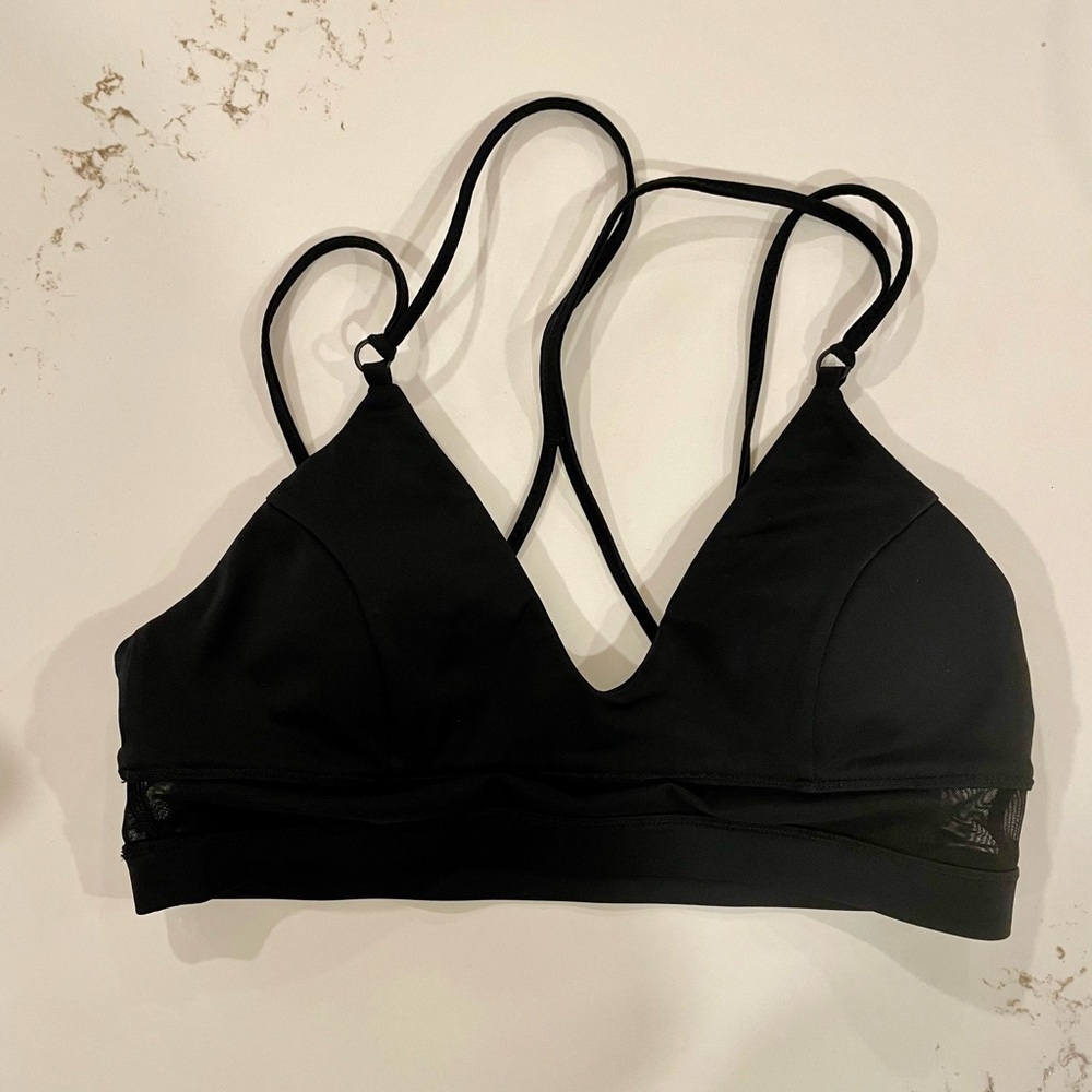 Lululemon Black Strippy Women's Bralette Swim Top